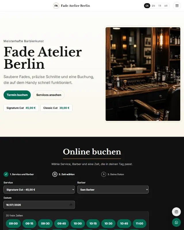 Design-Vorschau Türkischer Barber-Stil